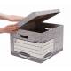 Pudła archiwizacyjne Bankers Box, na 5 pudełek 8cm, duże kartonowe pojemniki zamykane na dokumenty, 10 sztuk