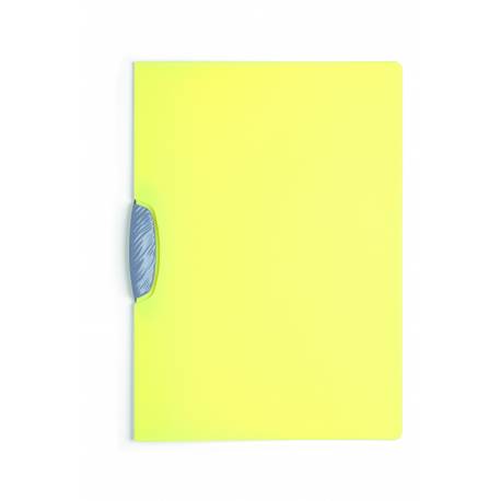 Skoroszyt plastikowy A4, z klipsem, zaciskowy, do 30 kartek, SWINGCLIP color żółty