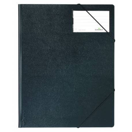 Folder na dokumenty z gumkami narożnymi 1-150 kartek, PCV czarny