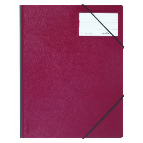 Folder na dokumenty z gumkami narożnymi 1-150 kartek, PCV czerwony