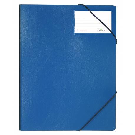 Folder na dokumenty z gumkami narożnymi 1-150 kartek, PCV granatowy