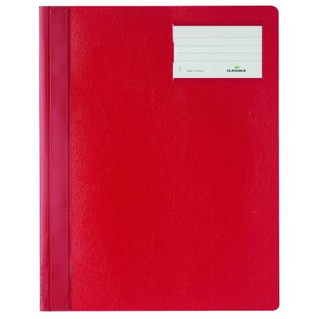 Skoroszyt plastikowy, na dokumenty A4, z kolorową okładką, maxi, czerwony