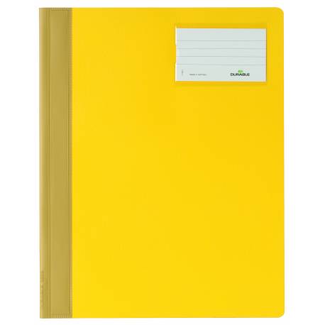 Skoroszyt plastikowy, na dokumenty A4, z kolorową okładką, maxi, żółty