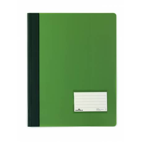 Skoroszyt plastikowy, A4 z kolorową okładką, maxi, zielony