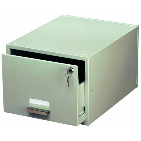 Pojemnik na kartoteki A4, kasetka na 1500 kartotek, metalowa zamykana