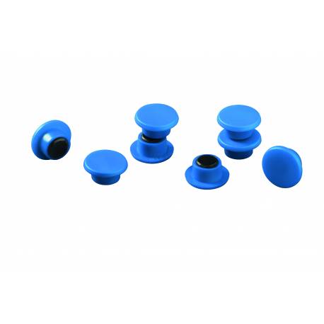 Magnesy do tablic, punkty magnetyczne Ø 15 mm, 8 sztuk, niebieski