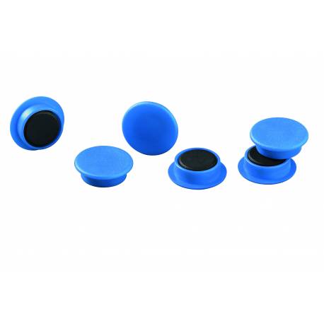 Magnesy do tablic, punkty magnetyczne Ø 21 mm, 6 sztuk, niebieski