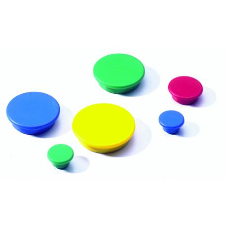 Magnesy do tablic, punkty magnetyczne Ø 32 mm, 4 sztuk, miks kolorów