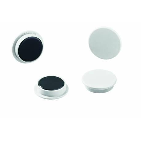 Magnesy do tablic, punkty magnetyczne Ø 32 mm, 4 sztuk, biały