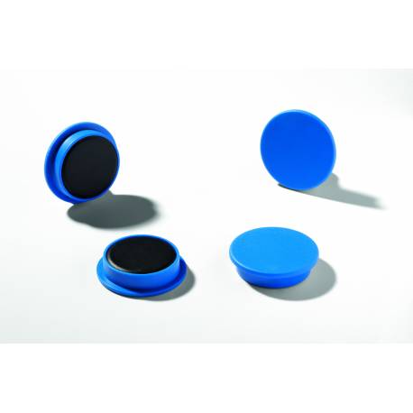 Magnesy do tablic, punkty magnetyczne Ø 32 mm, 4 sztuk, niebieski
