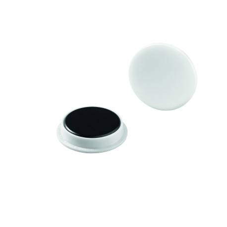 Magnesy do tablic, punkty magnetyczne Ø 37 mm, 2 sztuk, biały