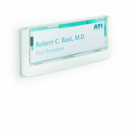Tabliczka przydrzwiowa, informacyjna Click Sign, na drzwi, 149x52,5 mm, biały