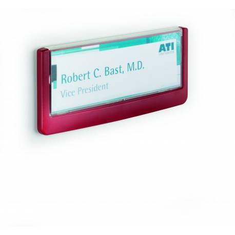 Tabliczka przydrzwiowa, informacyjna Click Sign, na drzwi, 149x52,5 mm, czerwony