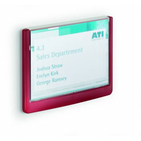 Tabliczka przydrzwiowa, informacyjna Click Sign, na drzwi, 149x105,5 mm, czerwony
