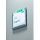 Tabliczka przydrzwiowa, informacyjna Click Sign, na drzwi, 149x148,5 mm, szary