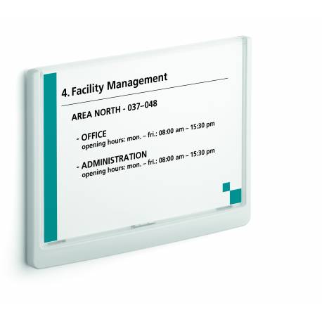 Tabliczka przydrzwiowa, informacyjna Click Sign, na drzwi, A5 210x148,5 mm, biały