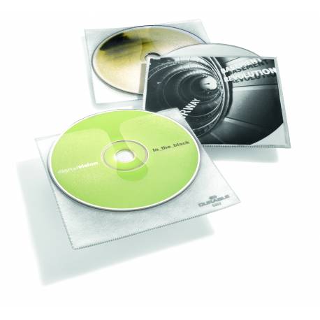 Kieszeń na CD z PP, z wyściółką ochronną i kieszenią na opis 10 szt.