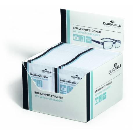 Chusteczki do czyszczenia okularów DURABLE (585302) 100 sztuk