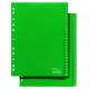 Przekładki plastikowe, do segregatora, A4 zielone, nadrukowane indeksy, 1-52