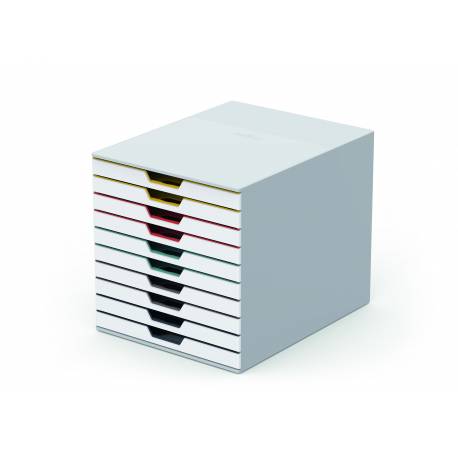 Pojemnik z szufladami, organizer na biurko z 10 szufladami na dokumenty DURABLE VARICOLOR MIX