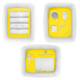 Pojemnik biurowy MyBox duży z pokrywką, biało-żółty