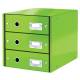 Pojemnik z szufladami, organizer na dokumenty na biurko z 3 szufladami Leitz C&S WOW, zielony
