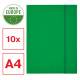 Teczka z gumką Esselte, papierowa teczka biurowa A4, zielony