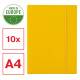 Teczka z gumką Esselte, papierowa teczka biurowa A4, żółty