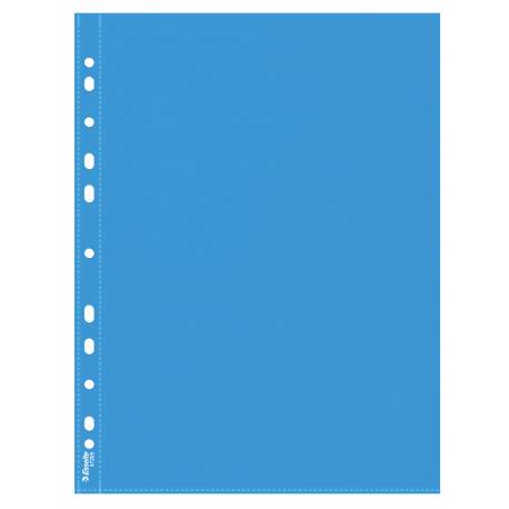 Koszulki na dokumenty, obwoluty krystaliczne Esselte, A4 55 mic. op (10 szt) niebieski