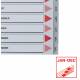 Przekładki plastikowe A4 szara Esselte, indeksy z nadrukiem (JAN-DEC) 