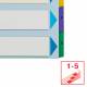Przekładki kartonowe A4 MAXI Mylar Esselte, kolorowe indeksy z nadruk 1-5 