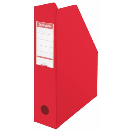 Gazetownik na czasopisma i na dokumenty pojemnik PCV Esselte A4 7 cm, czerwony