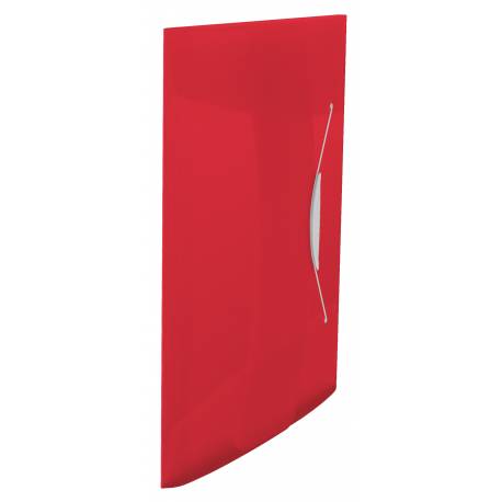 Teczka z gumką Esselte Vivida, plastikowa teczka biurowa A4, 15 mm, czerwony