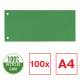 Przekładki kartonowe 1/3 A4, separatory do segregatora, Maxi Esselte, zielony