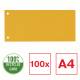 Przekładki kartonowe 1/3 A4, separatory do segregatora, Maxi Esselte, żółty
