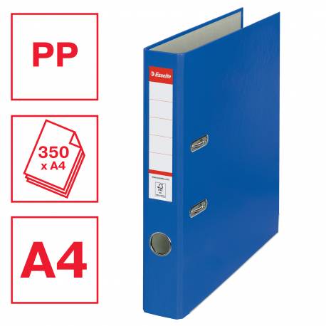 Segregator A4, biurowy segregator na dokumenty ekonomiczny Esselte PP 50 mm, niebieski