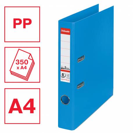 Segregator A4, biurowy segregator na dokumenty Esselte No.1 Vivida 50 mm, niebieski