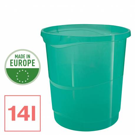 Kosz biurowy, pojemnik na śmieci Esselte Colour'Ice, zielony