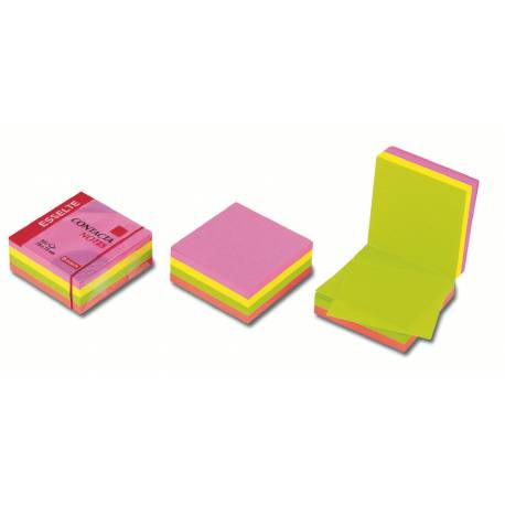 Karteczki samoprzylepne Esselte neon (320 kartek) 75 x 75 mm, 4 kolory
