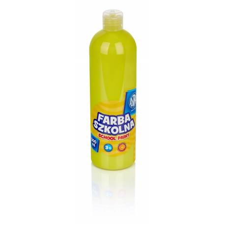 Farby plakatowe Astra, szkolne farby wodne w butelkach 500 ml, cytrynowa