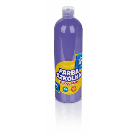 Farby plakatowe Astra, szkolne farby wodne w butelkach 500 ml, fioletowa