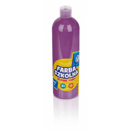 Farby plakatowe Astra, szkolne farby wodne w butelkach 500 ml, śliwkowa