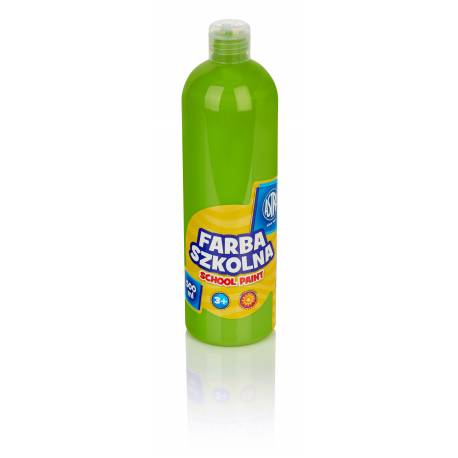 Farby plakatowe Astra, szkolne farby wodne w butelkach 500 ml, limonkowa