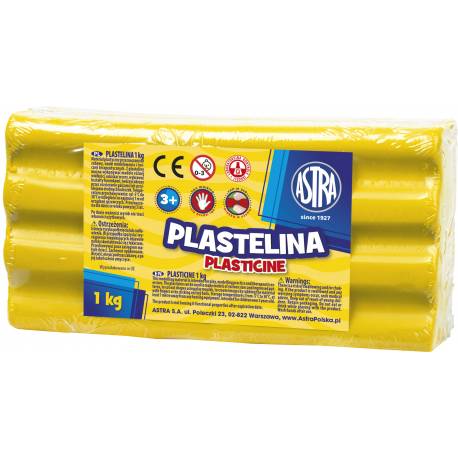 Plastelina Astra 1 kg, żółty