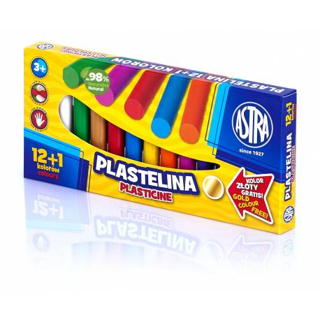 Plastelina Astra 13 kolorów, 12+1 kolor gratis