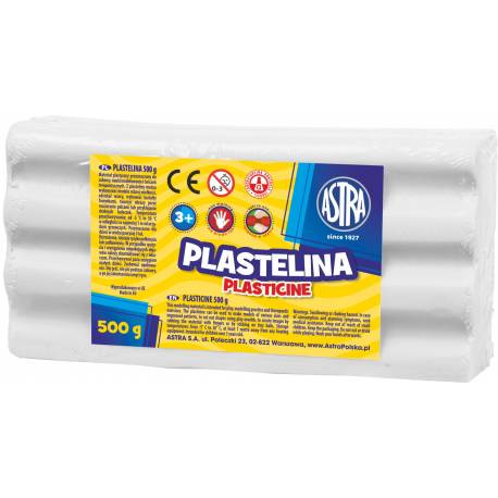 Plastelina Astra 500g biała, 303117002