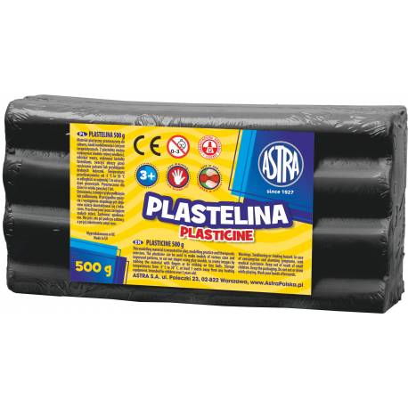 Plastelina Astra 500g czarna, 303117013