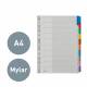 Przekładki kartonowe A4 Leitz, 10 kolorowych indeksów