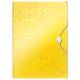 Teczka z gumką Leitz WOW, plastikowa teczka biurowa A4 15 mm, żółta