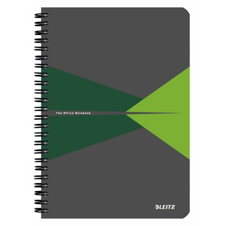 Kołonotatnik A5, w linie, zielony (DWZ) notes Office, notatnik z kartkami na spirali